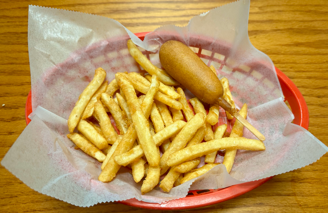 Chicken Fingers, Hamburger, Corn Dog or Hot Dog