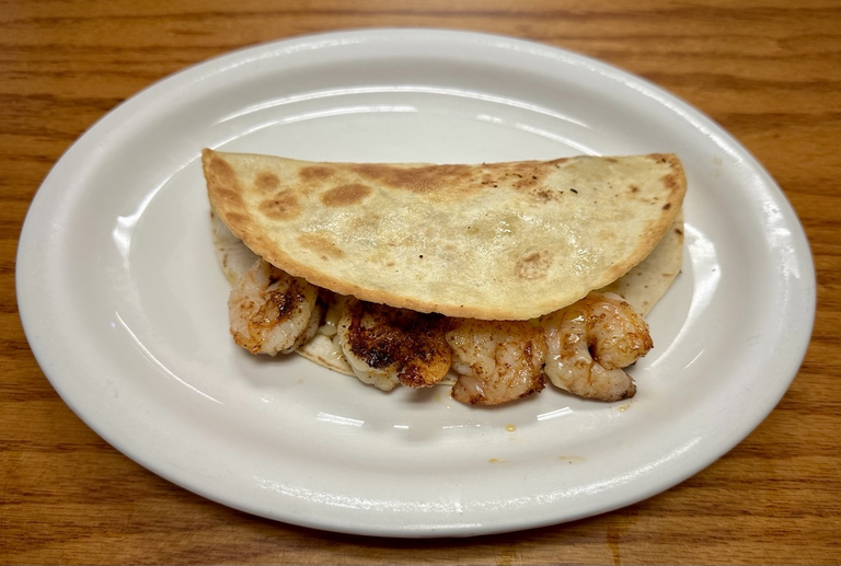 Shrimp and Cheese Quesadilla