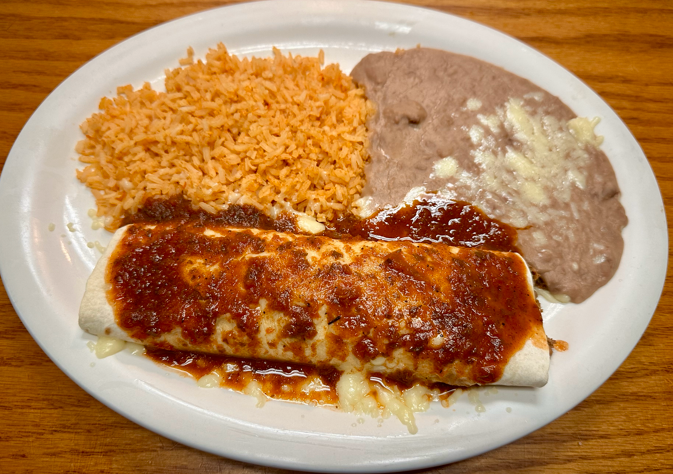 B. Burrito, Rice and Beans