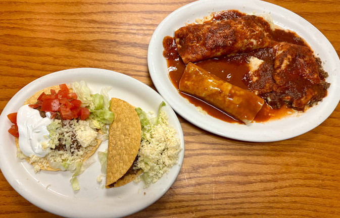 M. Enchilada, Burrito, Taco, Tostada and Chile Relleno