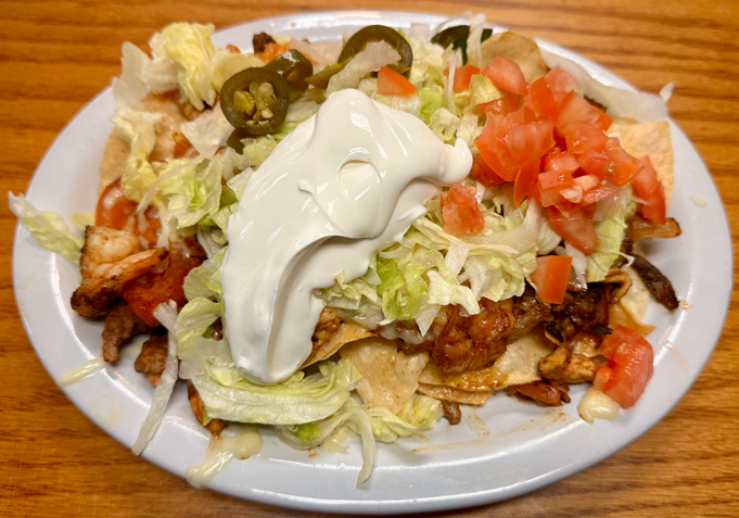 Fajita Shrimp Nachos