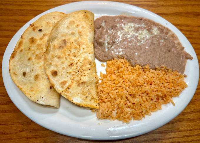 22. Two Chicken or Beef Quesadillas