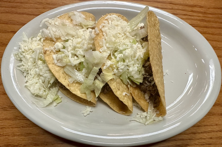 24. Three Beef Tacos